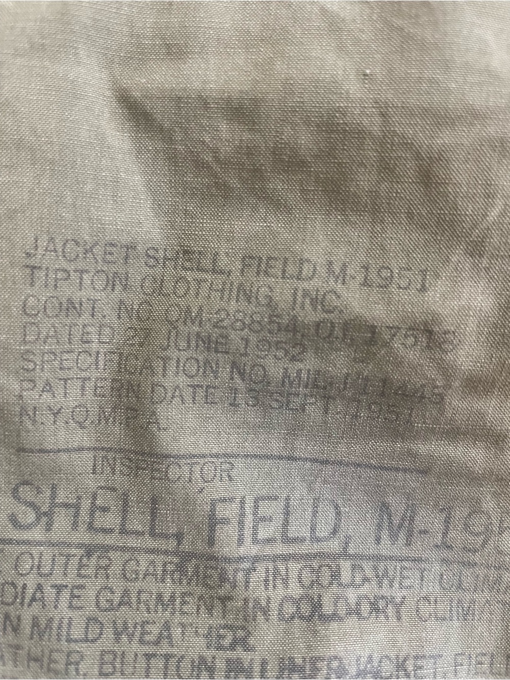 Vtg M1951 Field Jacket. Size Small/Short *flaws* - Picture 3 of 11